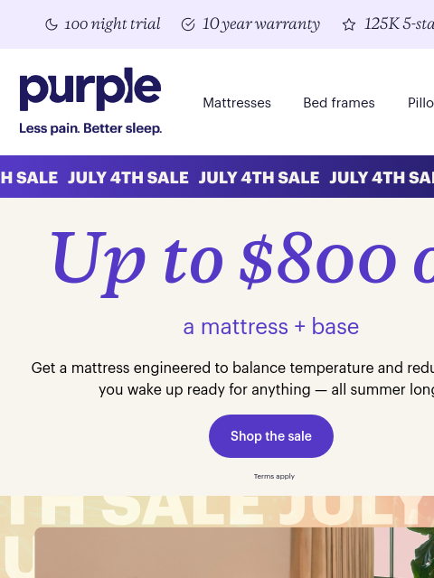 purple newsletter: July 4th Sale starts NOW 🎆