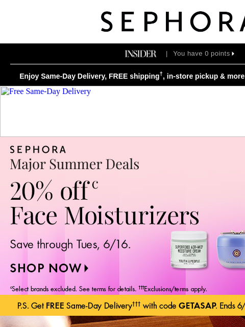 sephora newsletter: Get up to 50% off select beauty today 💖
