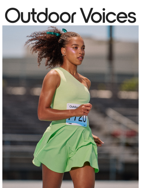 outdoorvoices newsletter: MEET THE JOGGY DRESS