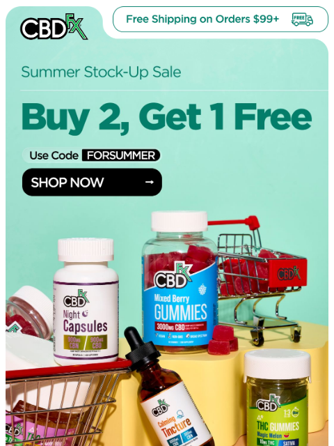 cbdfx newsletter: Lock in 3 months. Just pay for 2.