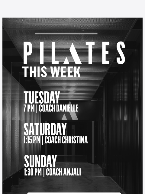 aarmy newsletter: Train PILATES This Week 🏆