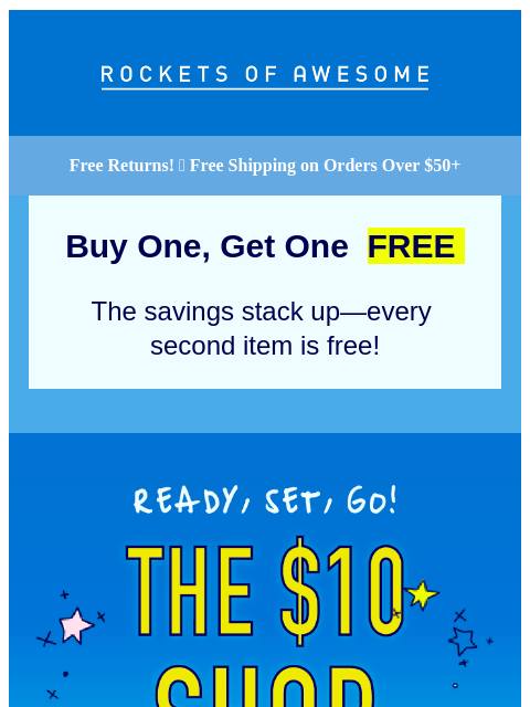 rocketsofawesome newsletter: 🚨The $10 Shop!🚨