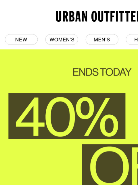 urbanoutfitters newsletter: Ends Tonight! ⏰ 40% Off Shorts + Tees