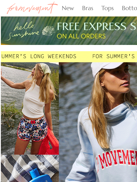 freepeople newsletter: New Color Alert: The Victory Set ❤️🩵
