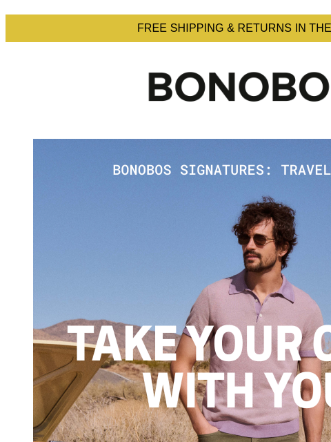 bonobos newsletter: The Travel Jean’s a Bonobos Signature