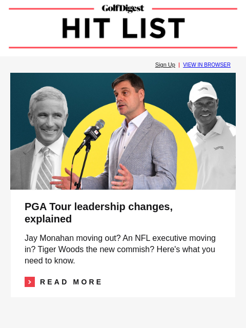 golfdigest newsletter: The PGA Tour's new boss: What you need to know