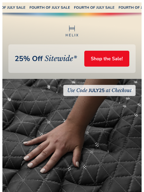 helixsleep newsletter: 25% off your best night’s sleep