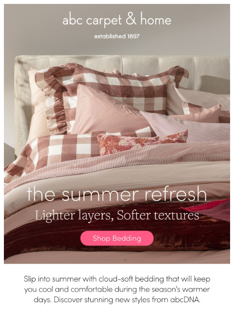 abchome newsletter: New Bedding Just Landed!