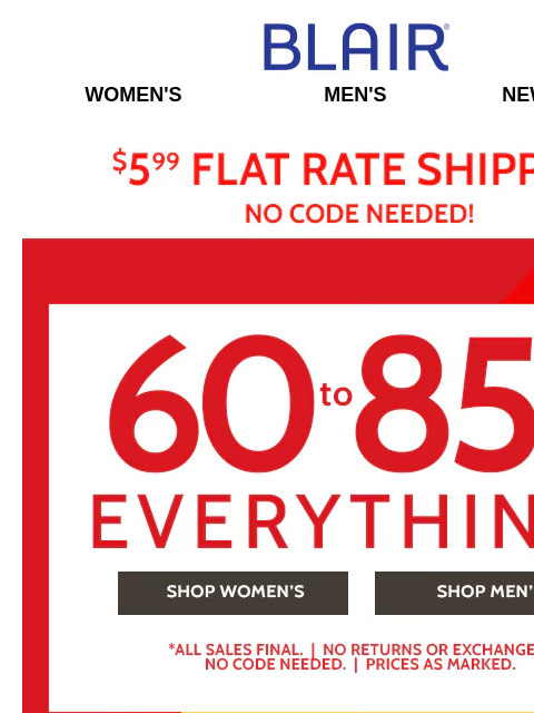 blair newsletter: GIANT Cyber Savings = 60%-85% Off!!!