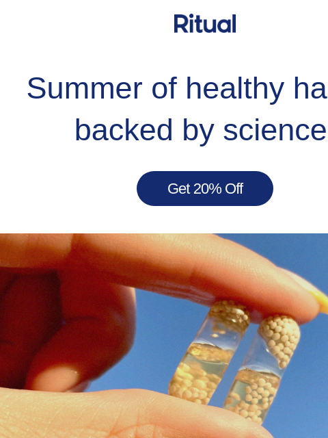 ritual newsletter: 20% off your summer wellness routine
