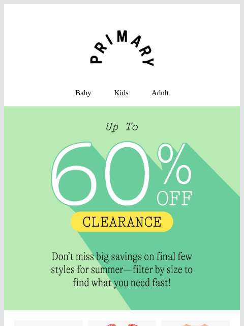 primary newsletter: 📢 50-60% OFF CLEARANCE