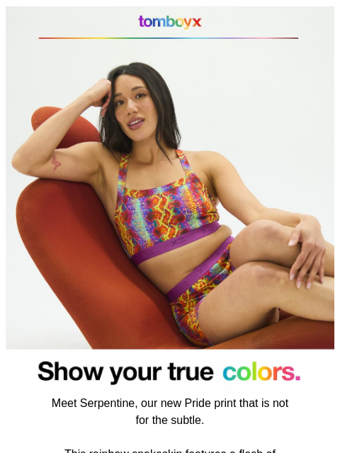 tomboyx newsletter: A fierce new Pride print with bite 🐍