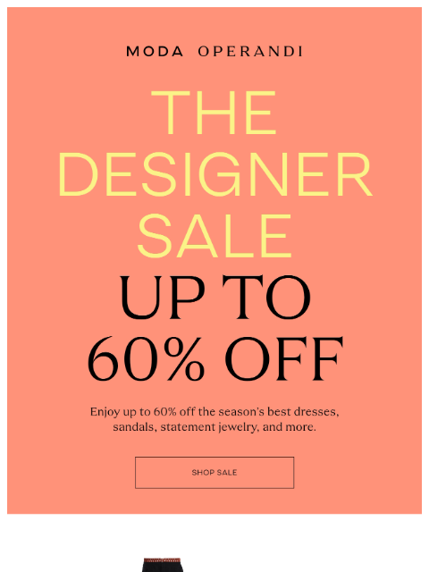 modaoperandi newsletter: Up to 60% OFF