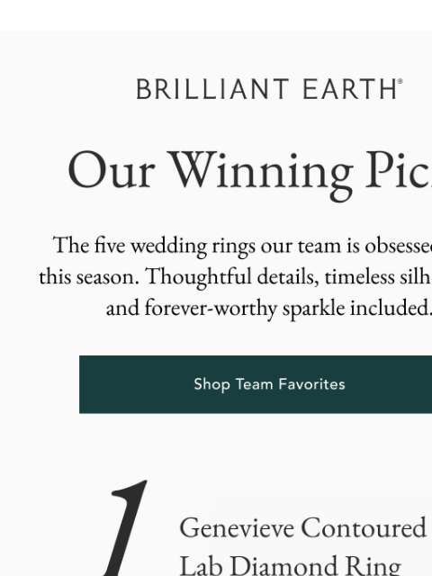 brilliantearth newsletter: The rings we’d say yes to