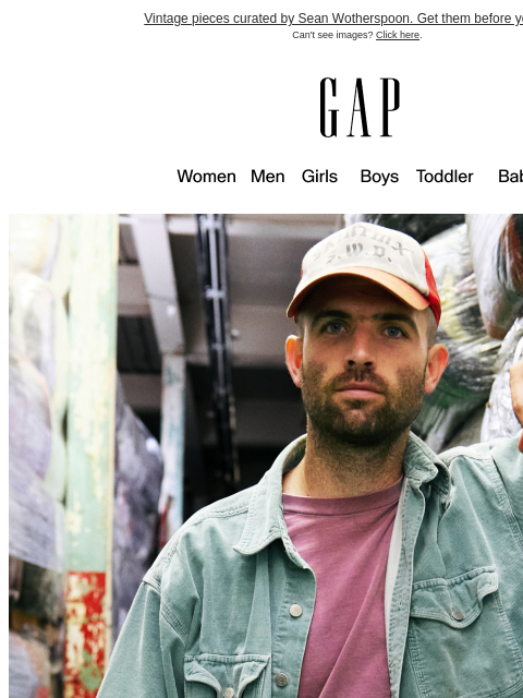 gap newsletter: GapVintage. A new drop.
