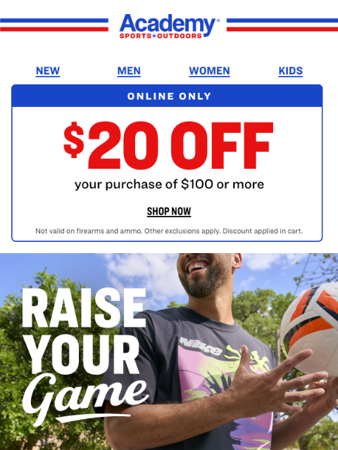 academy newsletter: Dad's Day Savings: Up to 20% OFF Nike and Jordan