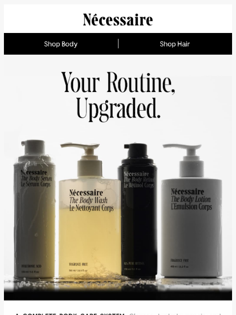necessaire newsletter: Cleanse. Hydrate. Repair.