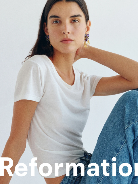 thereformation newsletter: JUST WEARING JEANS