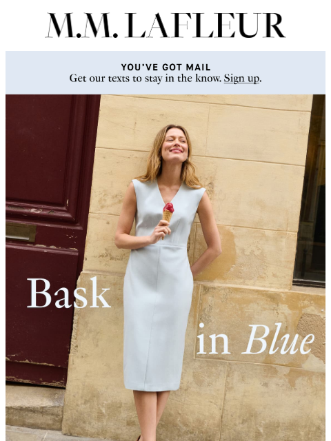 mmlafleur newsletter: The color we can’t stop wearing.