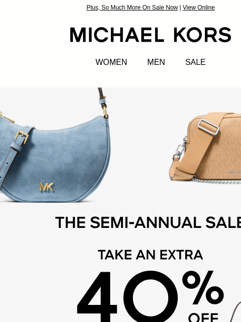 michaelkorsmail newsletter: Your New Favorite Mini Bag Is An Extra 40% Off