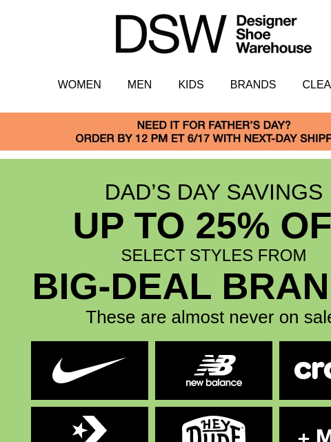 dsw newsletter: [CLEARANCE] UP TO 50% OFF 📣