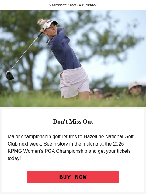 golfdigest newsletter: A Championship Awaits