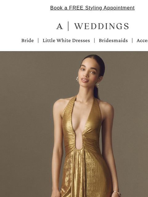 anthropologie newsletter: Drape yourself in gowns