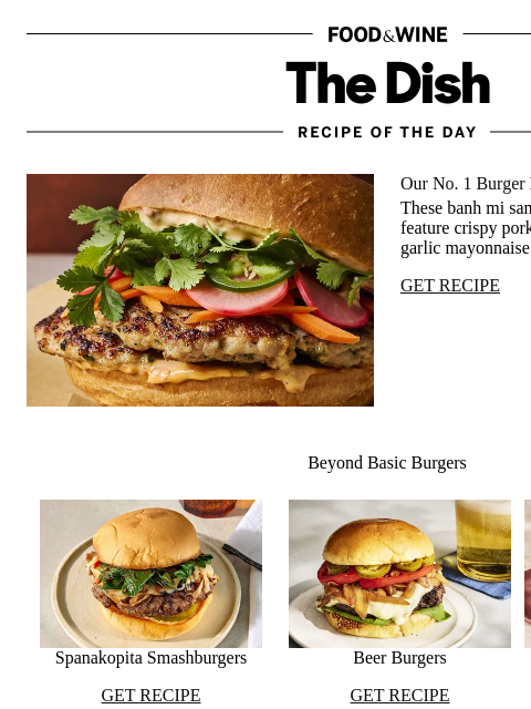 foodandwine newsletter: Our No. 1 Burger Recipe of All Time