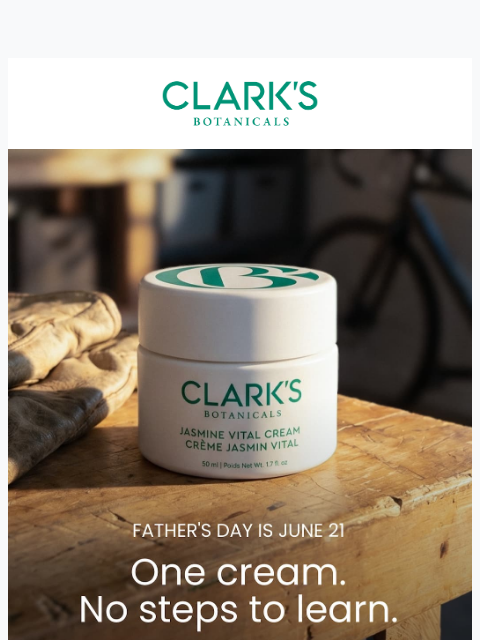 clarksbotanicals newsletter: He is never going to build a skincare routine.