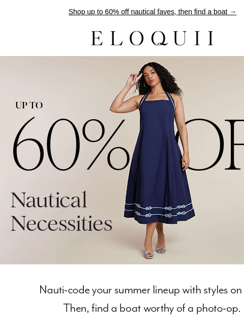 eloquii newsletter: NAUTI-cool & on sale ⚓