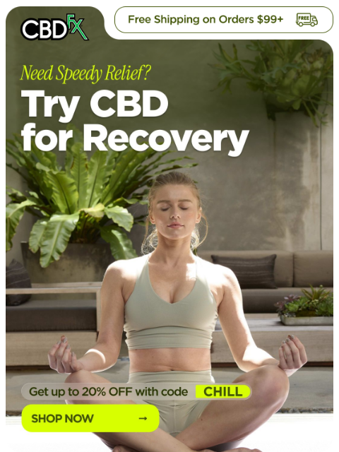 cbdfx newsletter: Try CBD for quicker recovery 💪
