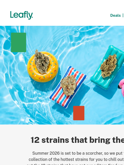 leafly newsletter: The hottest strains of summer 2026 🌡️