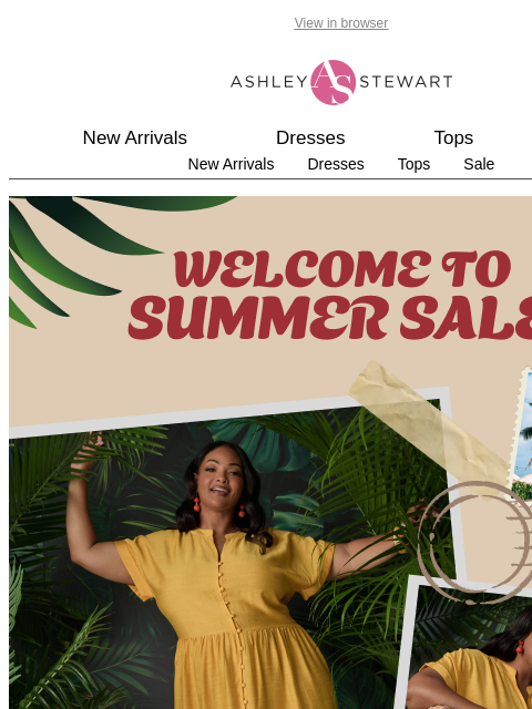 ashleystewart newsletter: 50% OFF ALL DRESSES💃 in-store & online