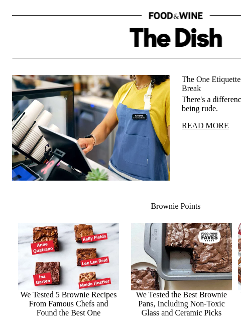 foodandwine newsletter: The One Etiquette Rule You Should Never Break