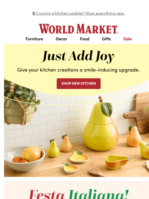 emailworldmarket newsletter: Our newest finds are fun for the kitchen ✨🍲✨