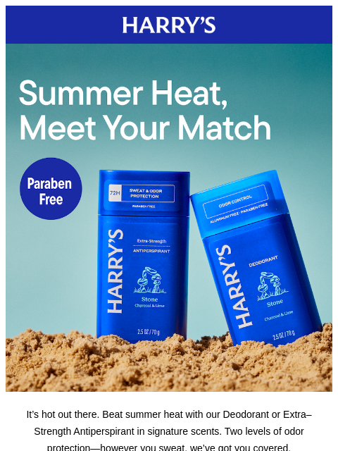 harrys newsletter: Find your summer-proof odor defense 😎