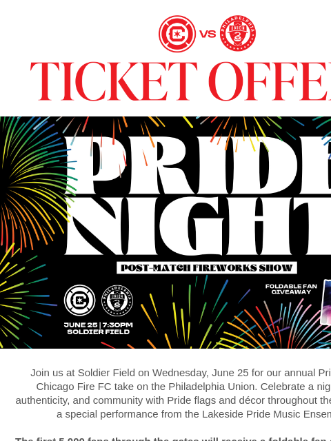 chicagofirefc newsletter: Score Big: Pride Night Tickets + Special-edition S...