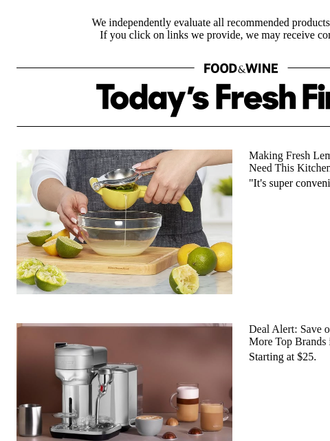 foodandwine newsletter: PSA: Breville, KitchenAid, and More Top Brands Are...