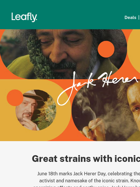 leafly newsletter: It's Jack Herer Day—Here’s what to smoke 🔥
