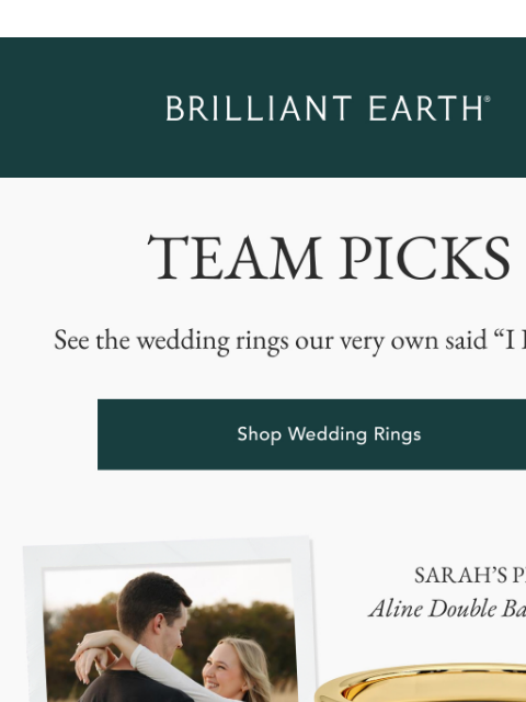 brilliantearth newsletter: TEAM PICKS: Wedding bands we’re totally obsessed w...