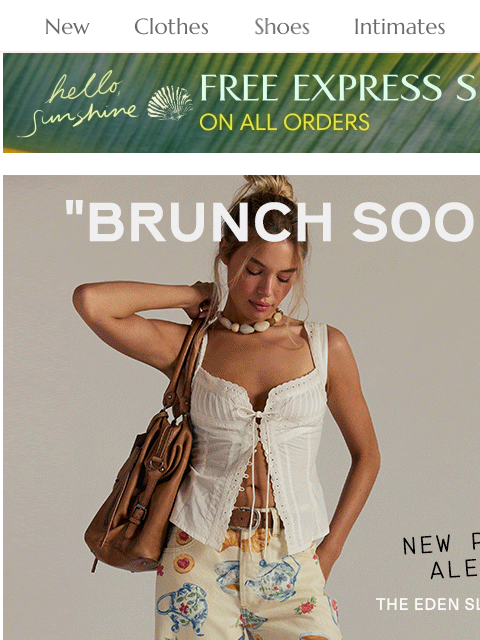 freepeople newsletter: Meet the brunch-ready Eden Slouchy Jean 🍵🥐🌷