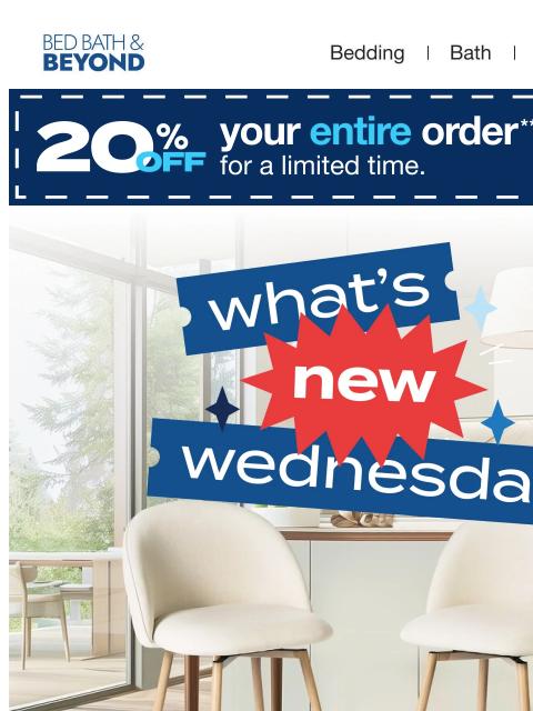 bedbathandbeyond newsletter: What’s New Wednesday: Kitchen & Bar ✨🆕✨