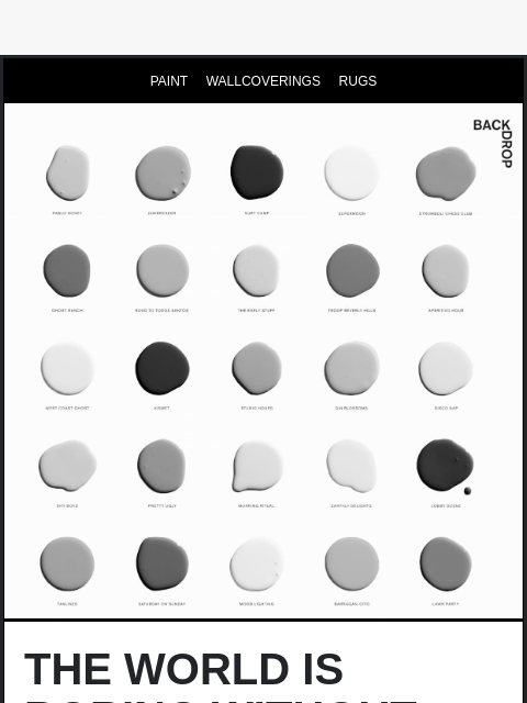 backdrophome newsletter: DRAB