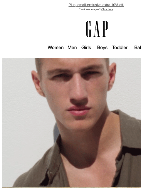 gap newsletter: Gap Days: 50% off your purchase to keep you cool t...