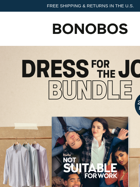 bonobos newsletter: ICYMI: Not Suitable for Work x Bonobos