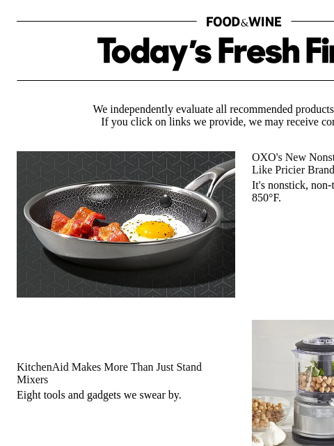 foodandwine newsletter: The OXO Pan Seriously Winning Over HexClad Fans