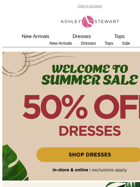 ashleystewart newsletter: The jumpsuits you'll be wearing all summer long