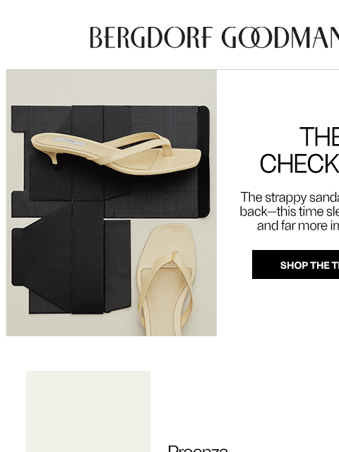 bergdorfgoodman newsletter: The Shoe Checklist: Thong Sandals
