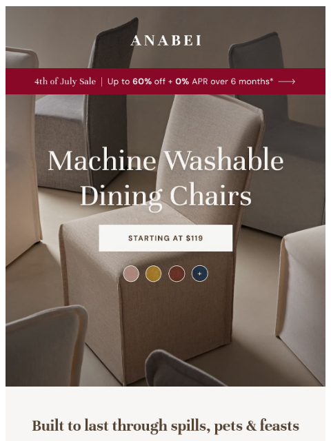 anabei newsletter: Gorgeous & Washable
