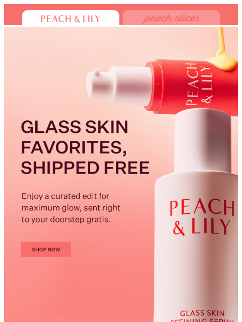 peachandlily newsletter: Peach, get free shipping